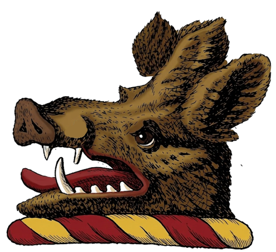 a boar's head couped
