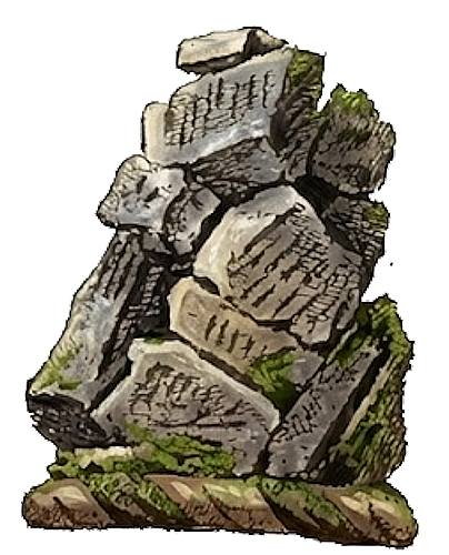 as a rock, typically "proper"