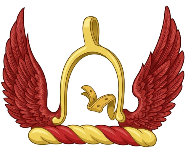 a spur between two wings (or a winged spur)