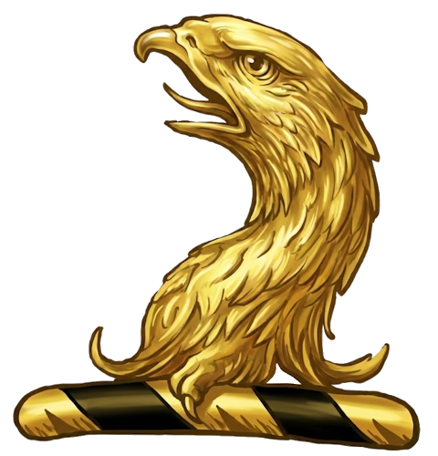 An eagle's head erased, or (gold)